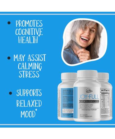 Joy-Full Supports A Positive Mood Promotes Cognitive Health Supports Relaxed Mood Dietary Supplement | 2 Bottles - Buy Online on GoSupps.com