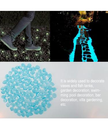 300 Colorful Fluorescent Stones - Bright Pebbles for Garden Sidewalks & Aquariums - 17x13mm Blue Decorative Stones - Buy Online on GoSupps.com