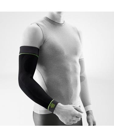 Bauerfeind ARM Sleeeve "Sports Compression Sleeves Arm" 1 pair of sports compression bracelets unisex armries for ball and endurance sports to strengthen the muscles black s - Buy Online on GoSupps.com