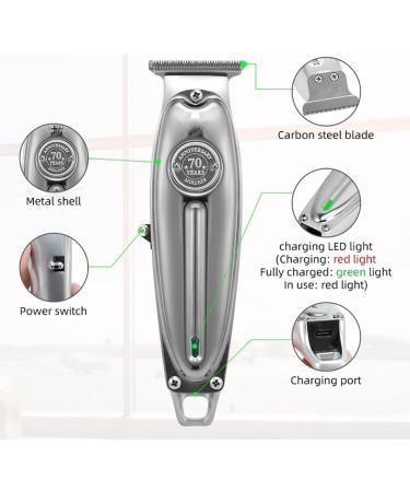 Hair Clippers Hair Cutting Tool Full Metal Professional Hair Clipper For Men Beard Trimmer Hair Trimmer Hair Clipper (Color : Silver) - Buy Online on GoSupps.com