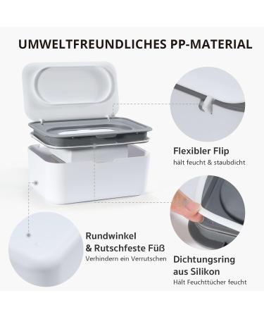 Cheerhom Baby Wet Wipes Storage Box - Beige Moisture Box for Home & Office | 18 x 12.2 x 7cm - Buy Online on GoSupps.com