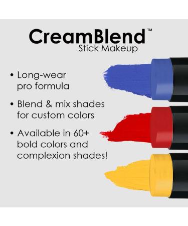 Mehron Camblend Stick | Pastel Blue Creamy Make-Up for Face & Body Painting | 21g - International Shipping Available - Buy Online on GoSupps.com