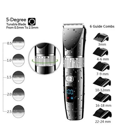 Professional Hair Clippers for Men - Adjustable Wet/Dry Trimmer Ceramic Blade Body Groomer & Beard Shaver - International Shipping Available - Buy Online on GoSupps.com