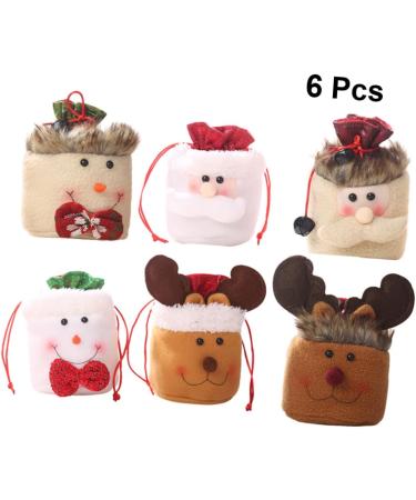 Abaodam 6pcs Bags Bulk Christmas Bag Assortment Christmas Candy Bag Apple Bag Child Elk Party Bag - Buy Online on GoSupps.com