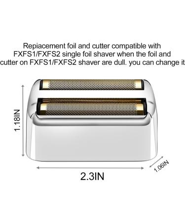 BaBylissPRO Barberology Cordless Metal Double Foil Shaver FXFS2 Replacement Foil and Cutters - Silver - Buy Online on GoSupps.com