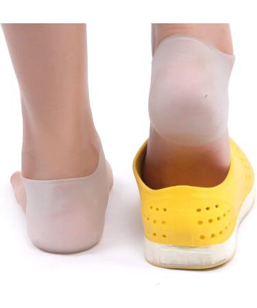 AnHua Silicone Gel Heel Sleeves - Foot Cushion Pads for Plantar Fasciitis Heel Spurs & Pain Relief - 2 Pairs for Men & Women - Buy Online on GoSupps.com