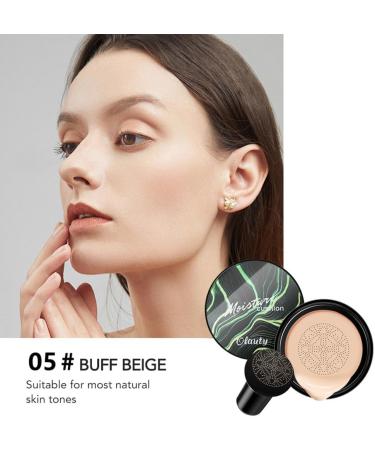 GL-Turelifes Mushroom Head CC Cream Air Cushion Foundation Water Feeling Flawless BB Cream Moisturizing Oil Control Long Lasting Lightweight & Smoothing (#05 Buff Beige 15 oz) 15 g (Pack of 1) #05 Buff Beige - Buy Online on GoSupps.com