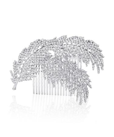 Ipetboom Bridal Headpiece Tiara Hair Comb Slide Clip Hairpiece Hair Comb Clip Bridal Wedding Hair Comb Dress Rhinestone Bride Rhinestone Comb