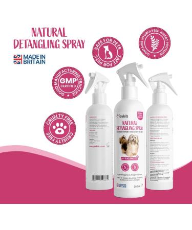 Dog Detangler Spray - Professional Grooming Formula for Dematting and Detangling - Hypoallergenic, Fragrance-Free - 250ml - Buy Online on GoSupps.com