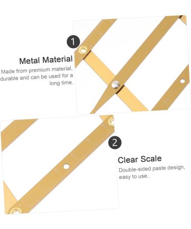 DOITOOL Eyebrow Scale Eyebrow Ruler Tool Metal Eyebrow Ruler Eyebrow Measurement Tool Miss Balance 16X4.5X0.6CM Golden - Buy Online on GoSupps.com