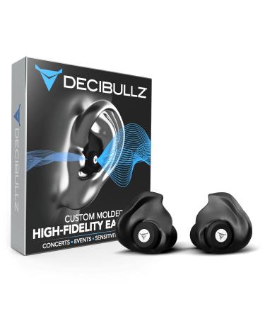 Decibullz Custom Molded High Fidelity Earplugs for Concerts  Musicians  and Noise Sensitivity