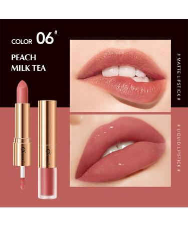 Kuailego Rose Gold 2 In 1 Matte & Liquid Lipstick | Nude Full Color Lip Gloss - Long Wear Waterproof Velvet Lipstick (06) - Buy Online on GoSupps.com