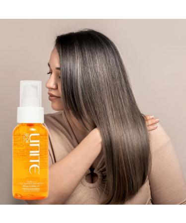 Unite U-Oil Multi-Tasking Argan Oil Langley Green Wet and Dry Bobble in Lilac - Buy Online on GoSupps.com