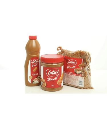 Lotus Biscoff Speculoos Gift Set (Topping Sauce Squeezy Bottle 1kg Crumbs/Crushed Biscuit 750g and Original Caramelised Spread Smooth 1.6kg) Belgian Biscuit Hamper Bundle - Buy Online on GoSupps.com