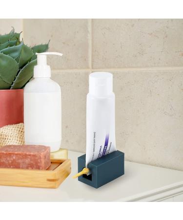 Rowphya 4-Piece Toothpaste Dispenser Set - Rolling Tube Squeezer & Holder for Bathroom - Save Toothpaste & Creams - Pink, White, Light Blue, Navy Blue - Buy Online on GoSupps.com