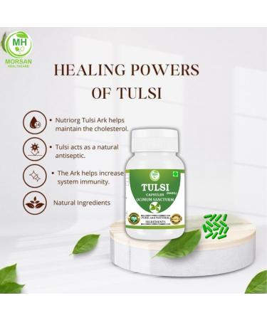 Tulsi Capsules 500 mg 60 Veg Capsules | Holy Basil Extract | Herbal Supplement | Plant-Based | Vegan-Friendly | No Preservatives | (Pack of 1) 60 Count (Pack of 1) - Buy Online on GoSupps.com