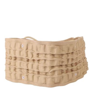 Inflatable Lumbar Traction Device - Lower Back Support Brace with Hand Pump - Reduce Pressure & Pain (Khaki) | International Shipping - Buy Online on GoSupps.com