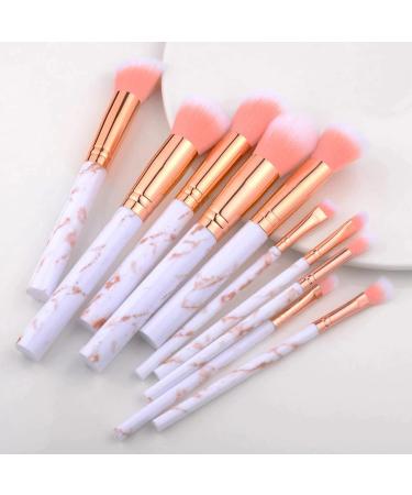10-Piece Pink Kabuki Makeup Brush Set - Synthetic Eyeshadow Primer Powder Blush & Contour Brushes for Flawless Application | International Shipping - Buy Online on GoSupps.com