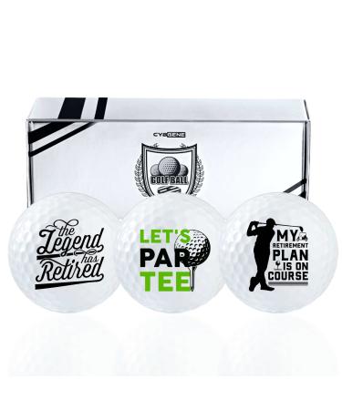 Funny Retirement Gifts Golf Balls Set for Men or Him, Perfect for Dad, Husband, Grandpa, Coworkers, Golfers, Golf Lovers for Birthday & Father's Day