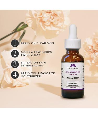 SKIN DEVA 20% Argireline Serum Anti-Aging Wrinkle Reducer with Matrixyl 3000 & Pure Hyaluronic Acid for Youthful Skin - Buy Online on GoSupps.com