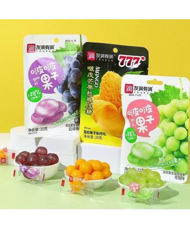 3 flavors Fruit Juice Peel Fudge white peach Peeling Fruit Fudge Mango Grape Soft Candy Mixed Assorted Fruit Flavor Chewing Candy Chinese Casual Sweets Snacks Gift (3 Flavor Mix and Match 3bag) 3 Flavor Mix and Match 3bag - Buy Online on GoSupps.com