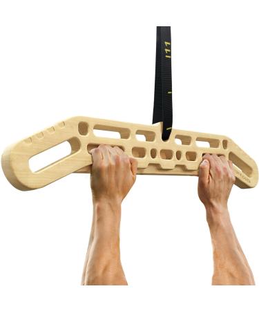 Power Guidance Wooden Hangboard Portable Rock Climbing Hangboard With Suspension Training Function Enhance Finger Grip Strength Indoor and Outdoor Use - Buy Online on GoSupps.com