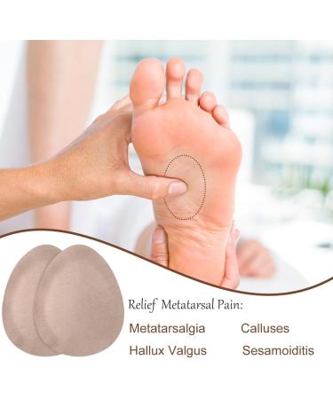 Buy Leather Metatarsal Foot Pads - 3 Pairs Self-Adhesive Cushions for Foot Pain Relief | Comfortable Forefoot Support for Morton's Neuroma - Buy Online on GoSupps.com