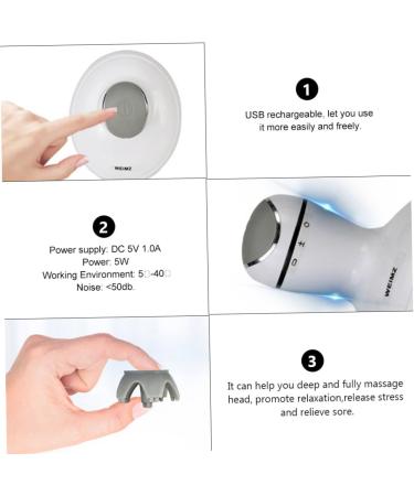ULTECHNOVO Electric Scalp Massager | White Head Massager for Relaxation & Stress Relief | International Shipping Available - Buy Online on GoSupps.com
