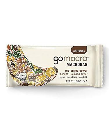 GoMacro Organic Vegan Protein Bars - Banana & Almond Butter (12-Pack) | 1.9 oz Each - Buy Online on GoSupps.com