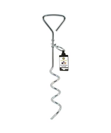 SunGrow Heavy-Duty Steel Dog Tie-Out Cable and Stake Spiral Ground Anchor Spike with 360 Rotating Ring Dog Tether Travel Accessories Outdoor Yard Camping Accessories for Dogs up to 80 Pounds - Buy Online on GoSupps.com