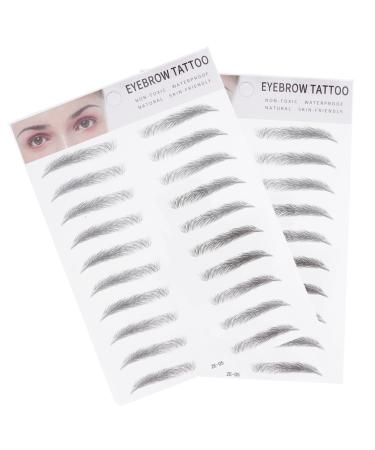 Angoily 2pcs 3d Eyebrow Stickers Eyebrow Makeup Kit Eyebrow Stencils Eyebrow Trimming 6d Transfer Stickers