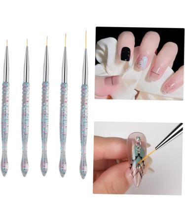Ipetboom Nail Brush Kit 2sets Nail Art Drawing Pen Nail Art Liner Transparent Handle Nail Brush Manicure Tools Professional Kit De Manicura Nail Pens Brush Miniature Eyeliner Brush - Buy Online on GoSupps.com
