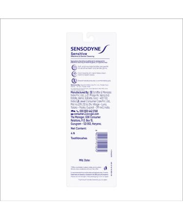 Sensodyne Sensitive Toothbrush Pack - 4 Soft Bristle Brushes - Buy Online on GoSupps.com