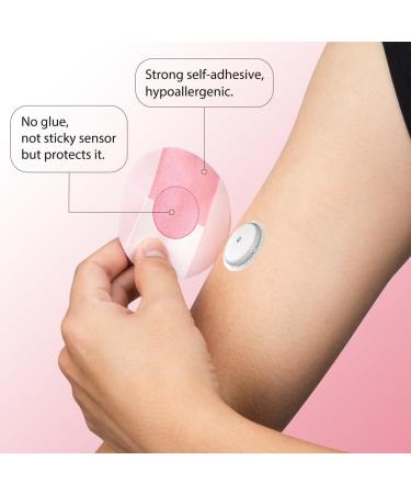 Freestyle Libre 3 Plaster - 40 Waterproof Sensor Stickers for Libre 1 2 & 3 - Durable & Easy to Use (Pink) - Buy Online on GoSupps.com