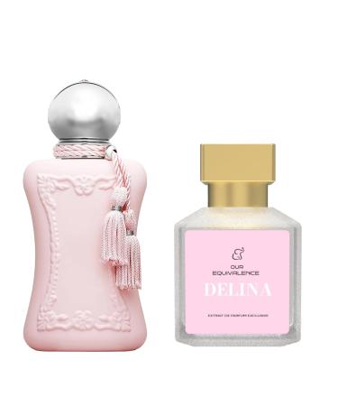 EQUIVALENCE Delina Parfum Edition ELIXIR concentrated INSPIRATION Bottle 50ml Floral fragrance for women LARGE GLASS BOTTLE NOT INCLUDED It is only a reference