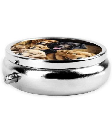 Farm Animals Mini Round Pill Box - 3 Compartment Travel Organizer for Home & Office - Portable Medicine Case - Buy Online on GoSupps.com