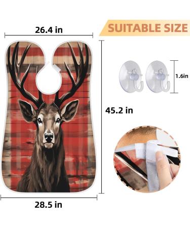 Deer Beard Bib Apron | Beard Hair Catcher for Men | Perfect Father's Day & Anniversary Gift | Includes 2 Suction Cups - Buy Online on GoSupps.com