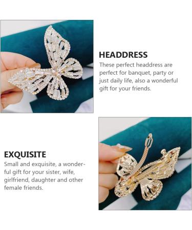 FRCOLOR Rhinestone Hair Clip for Women Butterflies bobby for girls Headwear curls Miss diamond Hair Jaw Clip - Buy Online on GoSupps.com