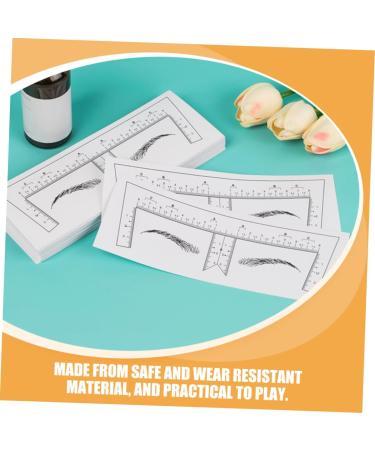 NOLITOY Eyebrow Ruler 100pcs Eyebrow Design Ruler Measuring Shaper Tool Eyebrow Shaper Tool Eyebrow Trimming Drawing Tool - Buy Online on GoSupps.com