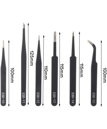 Folpus 6-Part Precision Pink Set - Stainless Steel Tweezers & Multifunctional Electronic Repair Tools for Handicrafts - Buy Online on GoSupps.com
