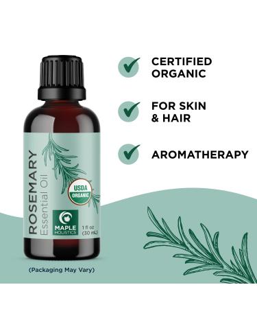 Certified Organic Rosemary and Argan Oils for Hair, Skin, and Nails - Pure Face, Hair, and Body Oils - Buy Online on GoSupps.com