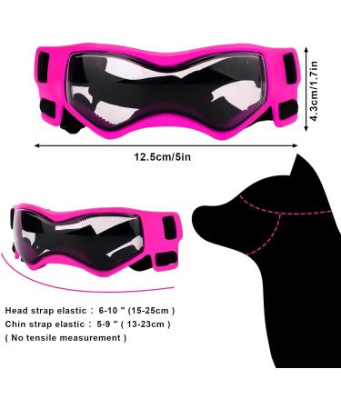 Dog Goggles for Small Breeds Windproof Anti-Fog Dog Sunglasses Adjustable Puppy Sunglasses for Small Medium Dogs Outdoor Riding Driving Protective Eyewear (Pink) - Buy Online on GoSupps.com