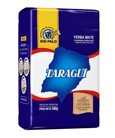 Taragui Mate Tea Sin Palo - Pure Argentinian Herbal Tea 500g | Energizing Coffee Alternative No Dust Fleshy Leaves - Buy Online on GoSupps.com