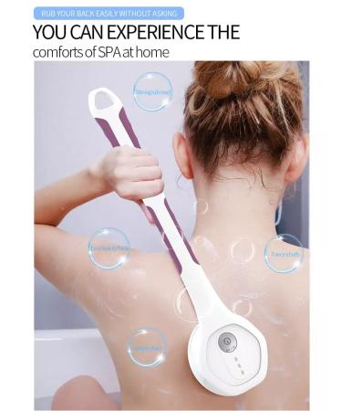 A2k Twenty Electric Bath Brush with 5 Removable Heads | USB Rechargeable | Purple & White - Buy Online on GoSupps.com