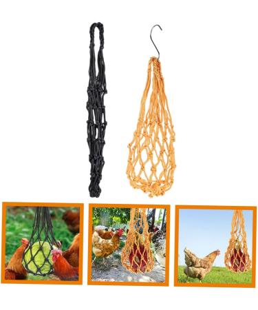 NOLITOY 2pcs String Chicken Feeding Black Hooks for Hanging Foraging Tool Chicken to Feed Tool Belt Nylon - Buy Online on GoSupps.com
