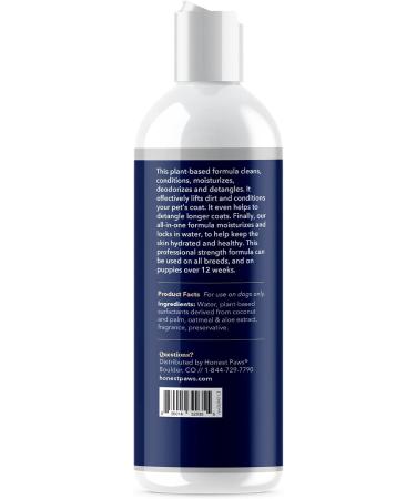 Honest Paws 5-in-1 Dog Shampoo & Conditioner - 16 Ounce | Reduces Itch, Hydrates Dry Skin, Decreases Odor and Allergies - Buy Online on GoSupps.com