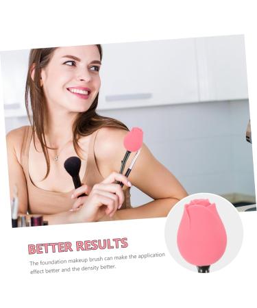 Ipetboom Rose Foundation Brush Creative Makeup Brush Tool Facial Tools Face Brush Rose Makeup Brush Makeup Tools Professional Makeup Foundation Applicator Abs Handle Cosmetic Red Miss Soft - Buy Online on GoSupps.com