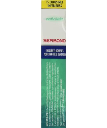 Sea Bond Secure Denture Adhesive Seals Fresh Mint Lowers 15 Count - Buy Online on GoSupps.com