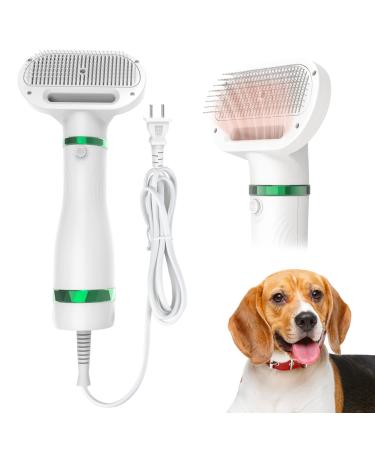 COLORCORAL Pet Hair Dryer Dog Hair Dryer 2 in 1 Pet Grooming Dog Dryer with Slicker Brush, Dog Blow Dryer with Adjustable 3 Temperatures Settings for Small and Medium Dogs and Cats