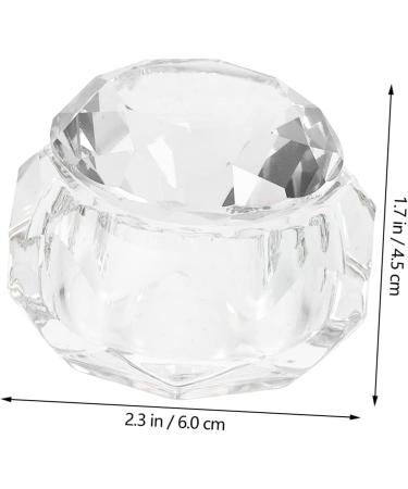 nail art crystal cup crystal nail art cup dish glass nail art cup nail painting pen nail glitter holder manicure painting tools nail crystal bowl liquid crystal glass nail polish 6x6cm Transparent - Buy Online on GoSupps.com